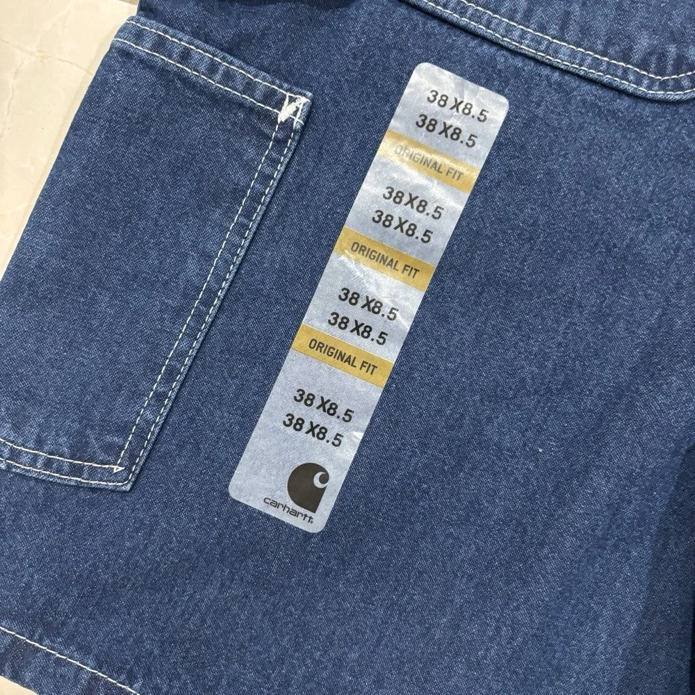 Vintage Carhartt B28 Jean Shorts Men's 38 NEW Blue Carpenter Jorts Y2K Skater